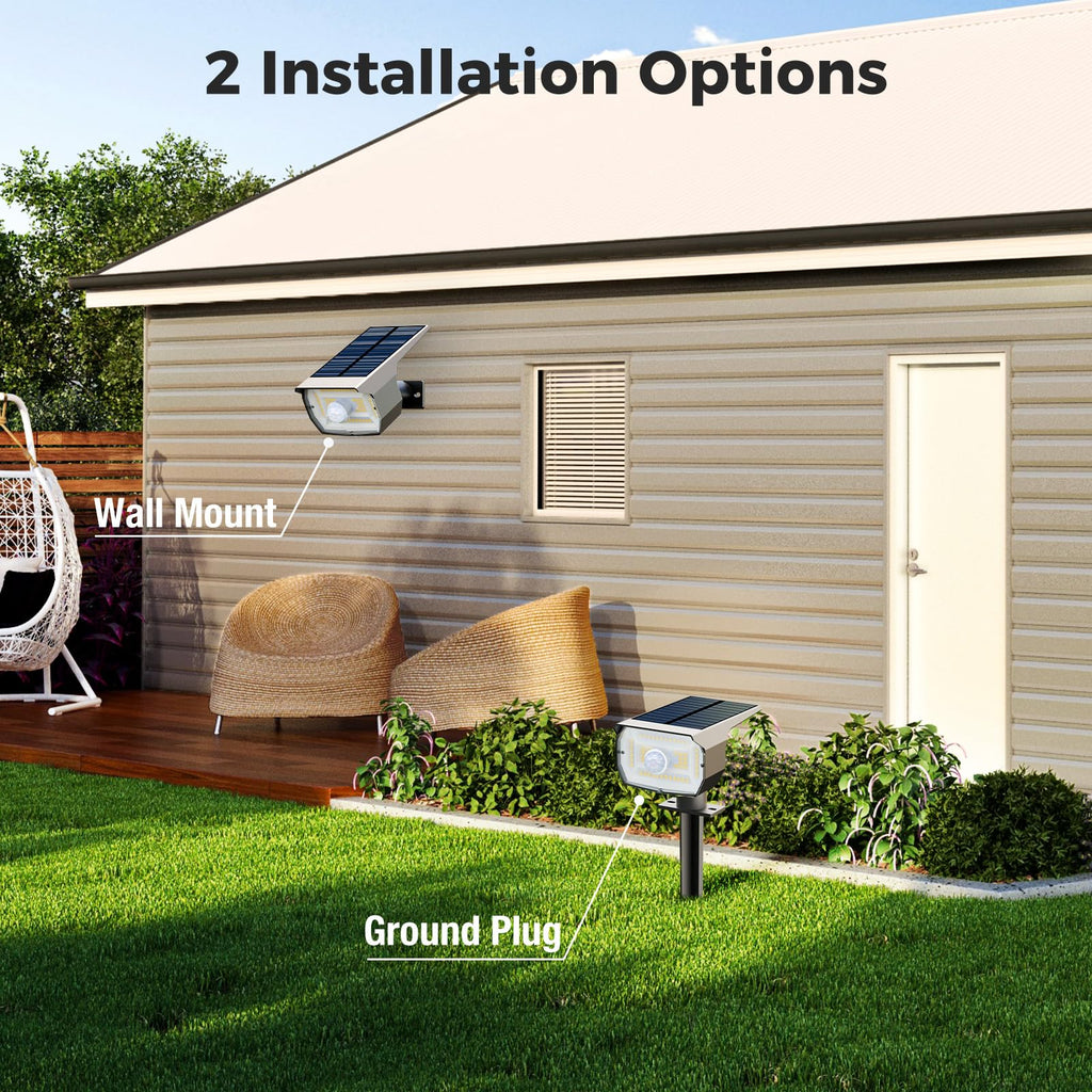 Solar Lights Outdoor Waterproof, Motion Sensor Spot Landscape Light