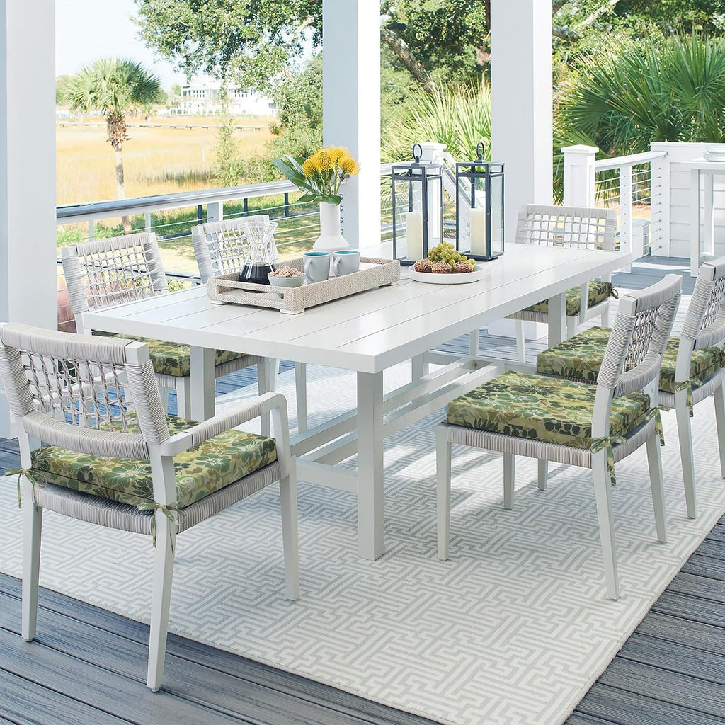 Set of 4 Outdoor Chair Cushions, Water Resistant 18.5"x16"x2" Square Seat Cushion Dining Chairs, High-Density