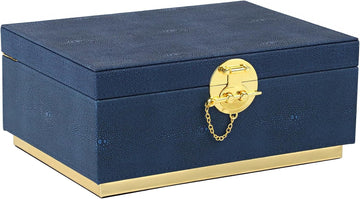 Elegant Faux Leather Decorative Box, Storage Jewelry Box Organizer, Large Dresser Cosmetic Organizer Holder, Classic