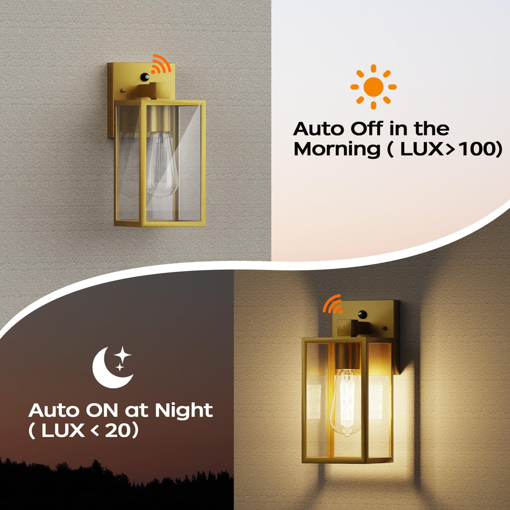 Dusk to Dawn Exterior Lighting Fixtures, Outdoor Porch Light Wall Sconce