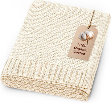 Organic Baby Blanket - 100% Organic Cotton | Ultra-Soft Breathable Newborn Receiving Blanket | Hypoallergenic