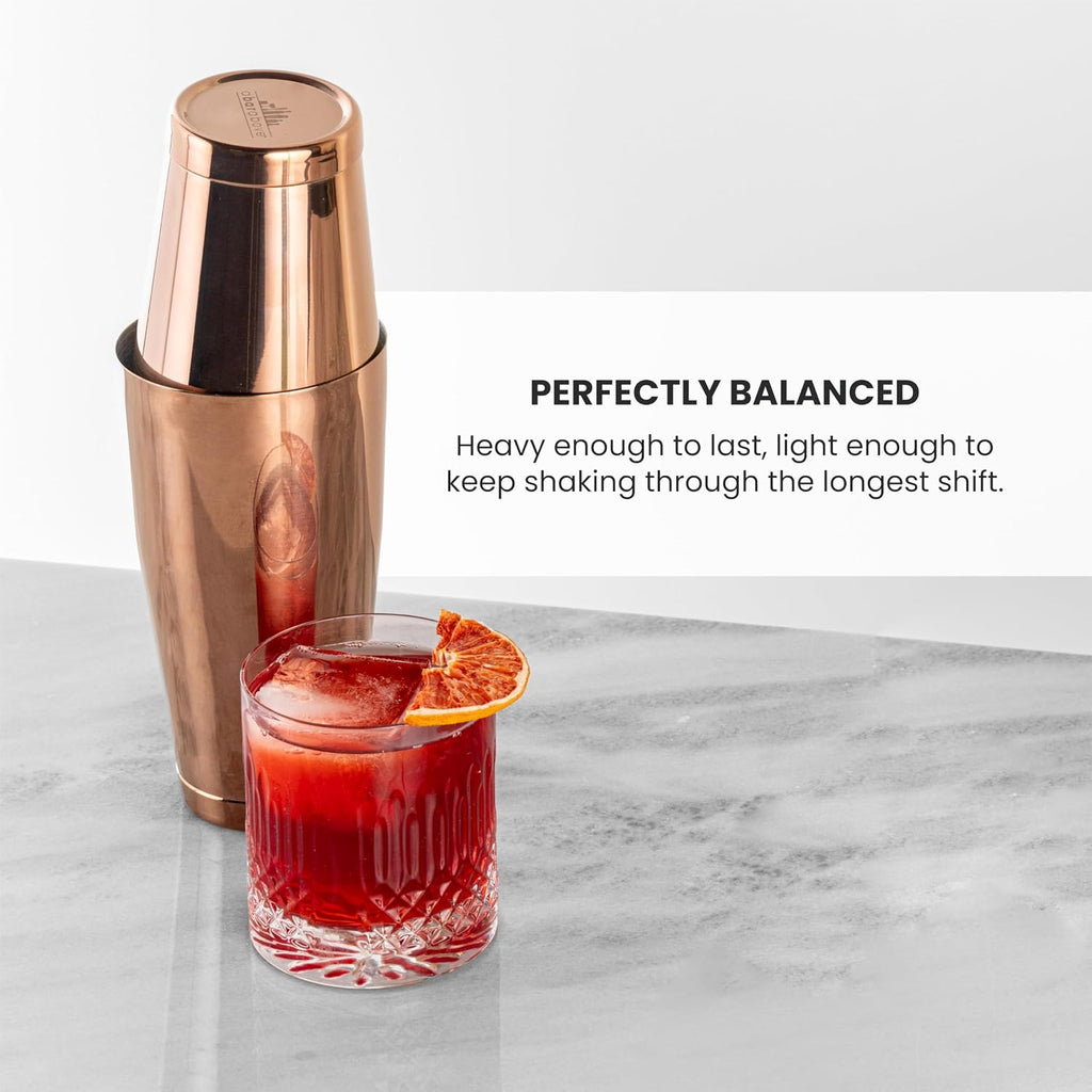 Boston Cocktail Shaker Set Weighted 18 and 28 Oz Antique Copper - Set of 2