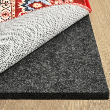 8x10 Feet Non Slip Rug Pad 1/4 inch Thick Felt and Silicone Backing, Dual Surface Cushion Rug Gripper for Hardwood
