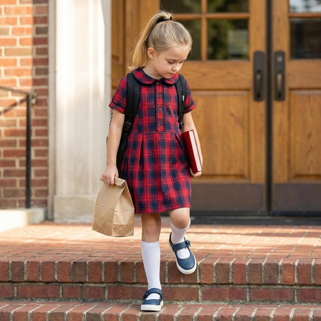 Girls Mary Jane Shoes Kids School Uniform Flats
