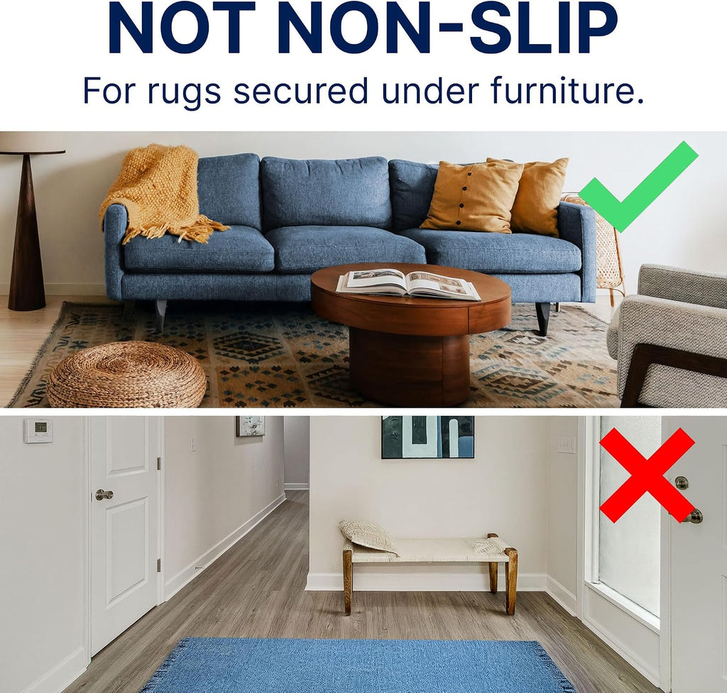 Basics - 8'x10' - 1/4" Thick - 100% Felt - Protective Cushioning Rug Pad - Safe for All Floors and Finishes Including - Set of 80