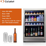 24 Inch Beverage Refrigerator - 180 Can Beverage Fridge with 34°-54°F