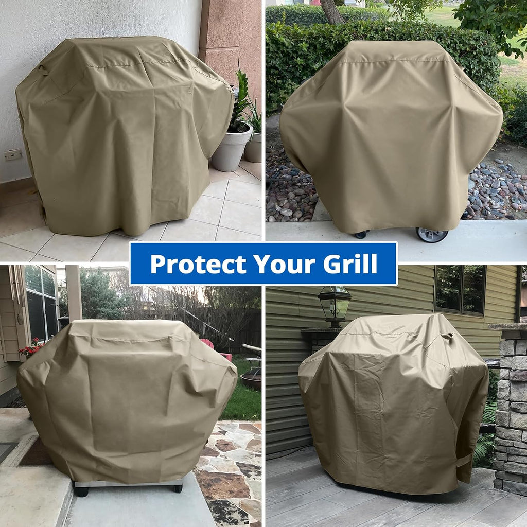 Gas Grill Cover 60 Inch, Heavy Duty Waterproof Outdoor Barbecue Cover with Sealed Seam, FadeStop Material, All