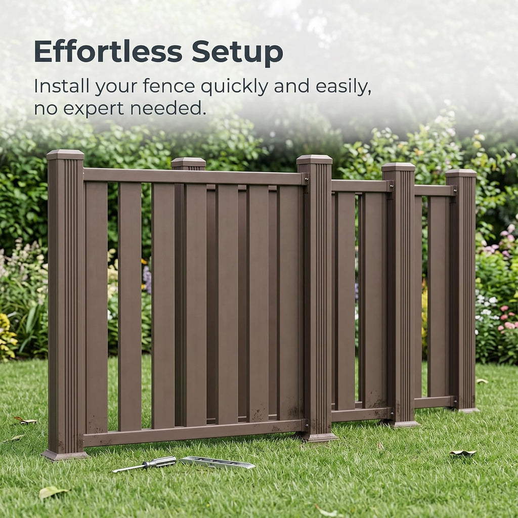 Metal Fence Panels for Outdoor Privacy Aluminum Alloy Customizable Fence Panels for Garden & Yard, 30 * 40