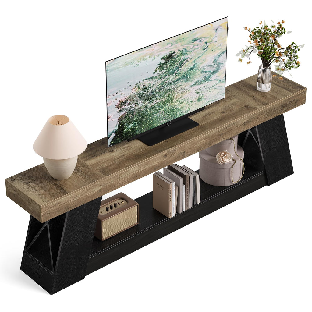 TV Stand for TVs up to 80 Inches, Entertainment Center with Open Storage