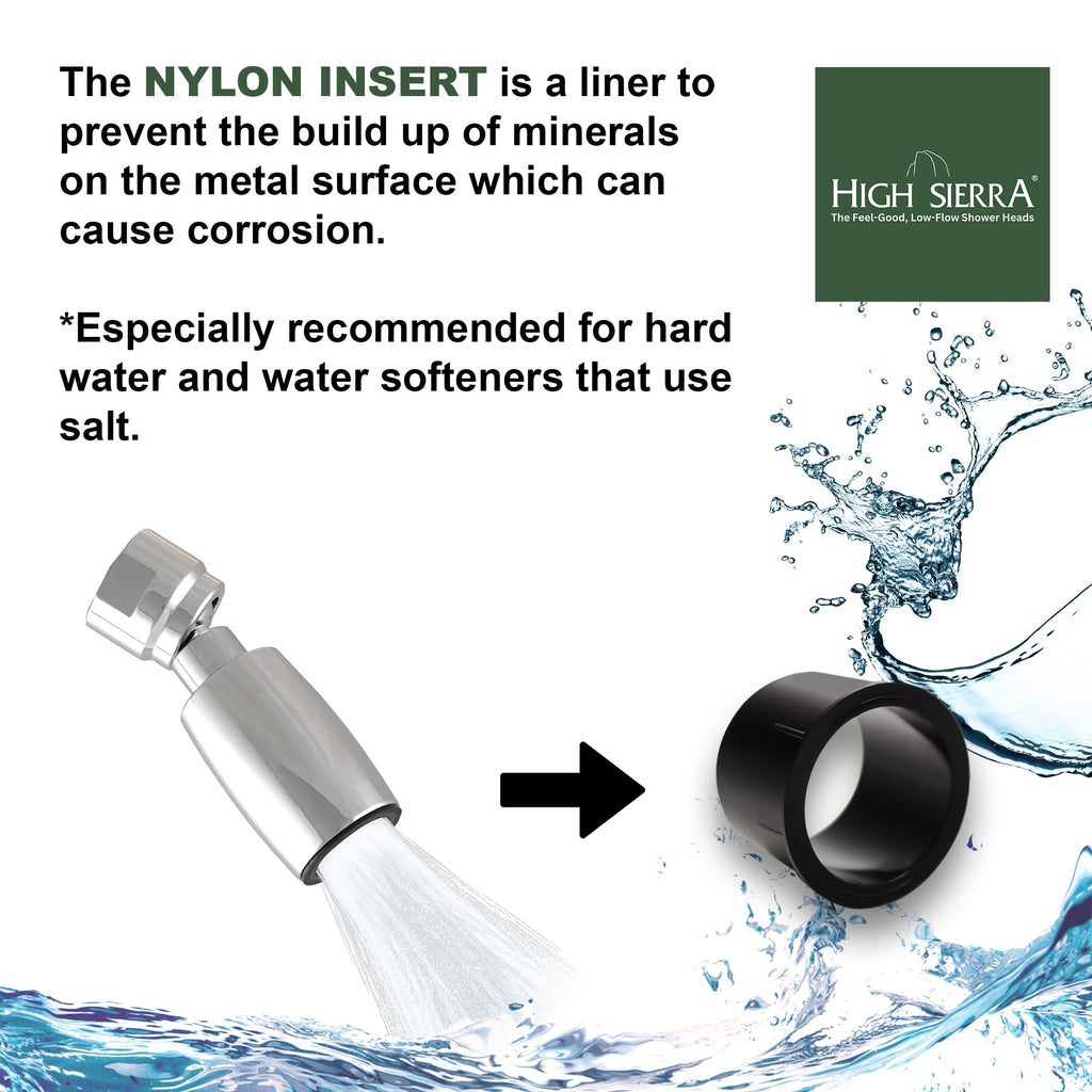 Sierra - CLASSICTM Solid Lead-Free Metal 1.5 GPM Award Winning. Ultra Low Flow Shower Head with Trickle Valve.