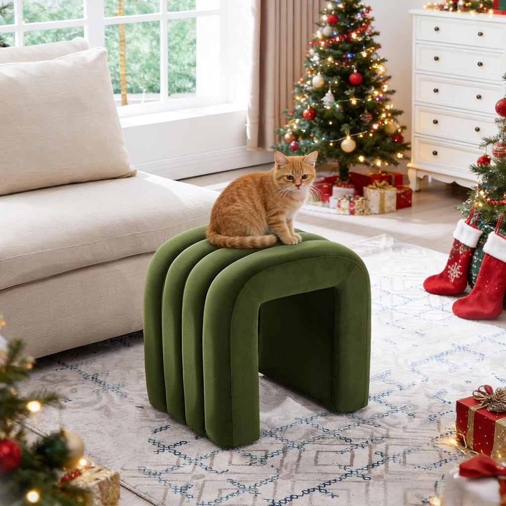 Multi-Functional Ottoman Stool, Footrest for Couch, Modern Vanity Stool for Make-up Room, Living Room and Entryway