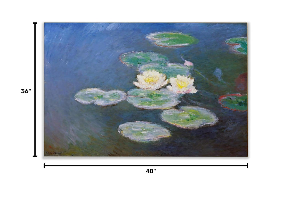 Water Lilies, Evening Effect, 1897 By Claude Monet Canvas Prints Wrapped Gallery Wall Art | Stretched and Framed