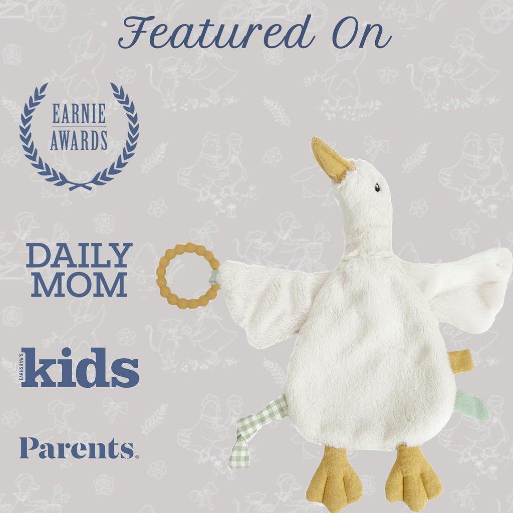 PRU Goose Teether Lovey, Inch Baby Security Blanket for Kids