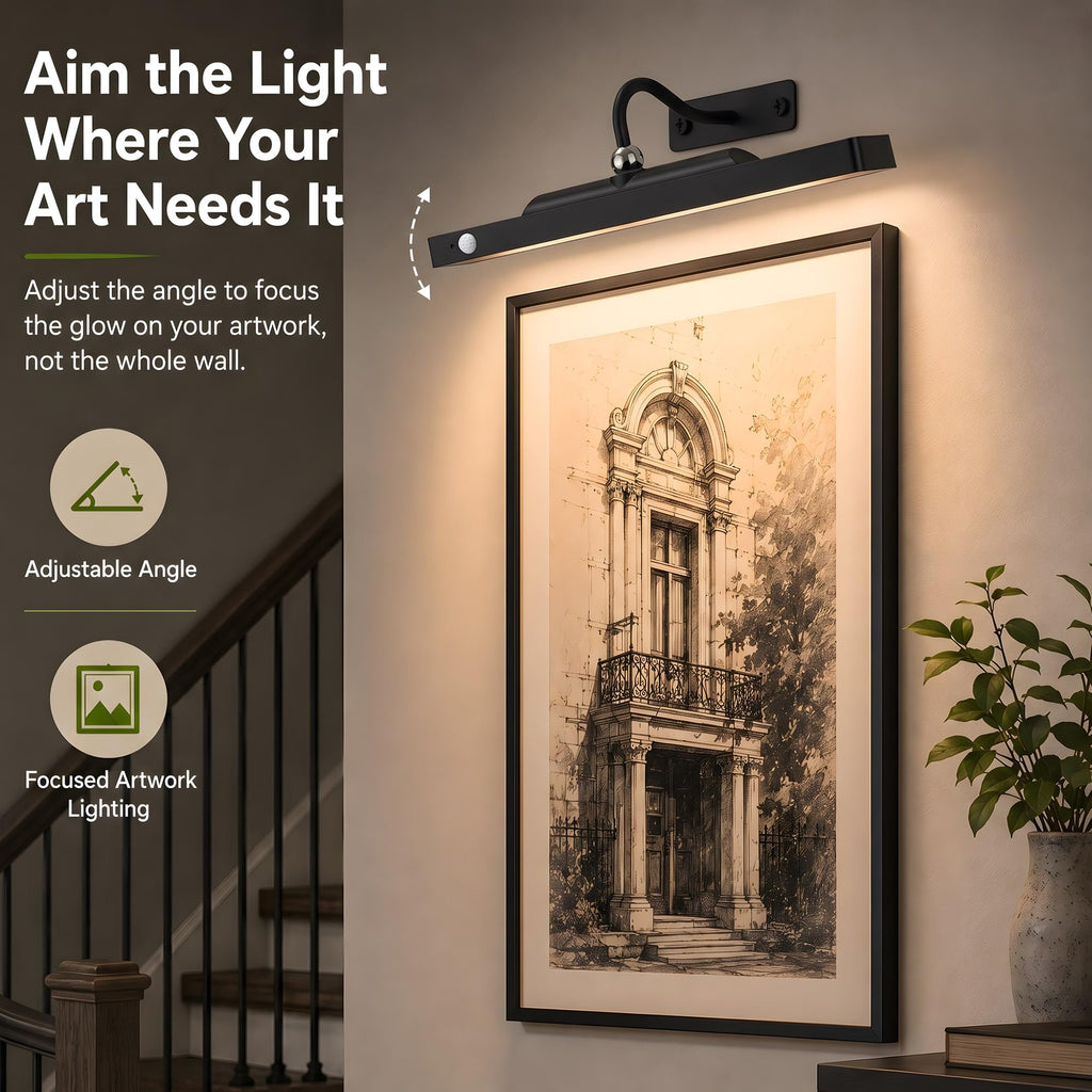 Picture Lights for Wall, Wireless Rechargeable Poster Light