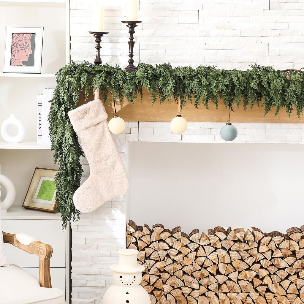 9 ft Artificial Cedar Garland for Christmas - Set of 9