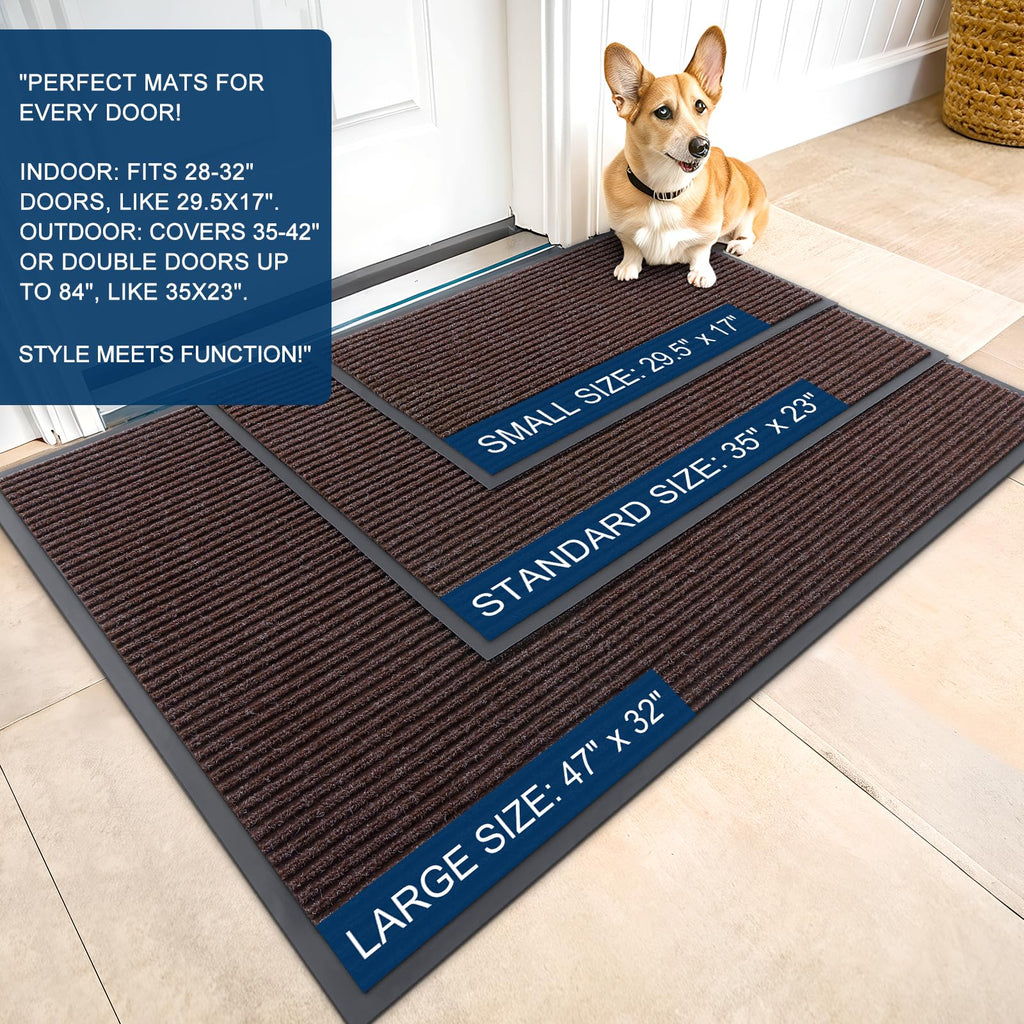 Front Door Mat 59x23, Waterproof Heavy-Duty Indoor Outdoor Doormat