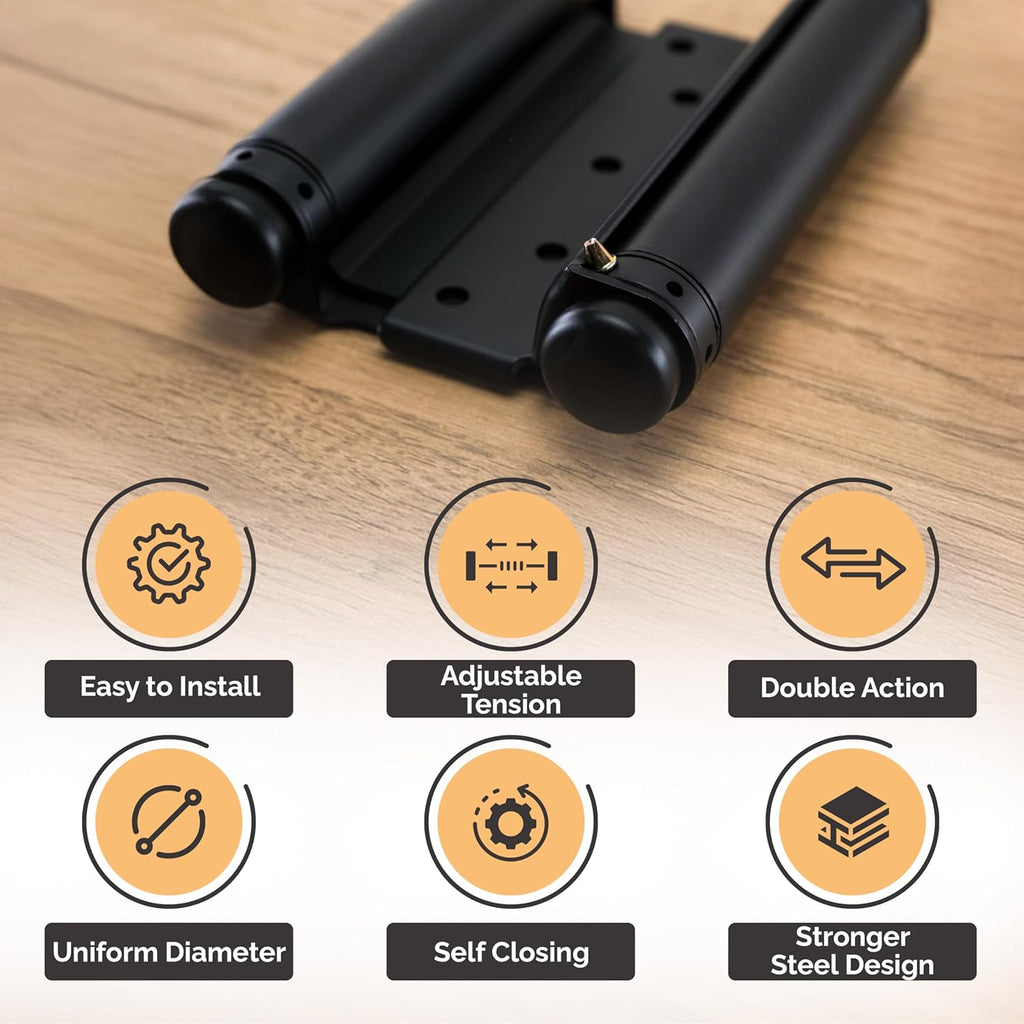 Adjustable Double Action Spring Hinge, Saloon, Swinging or Cafe Door Hinges