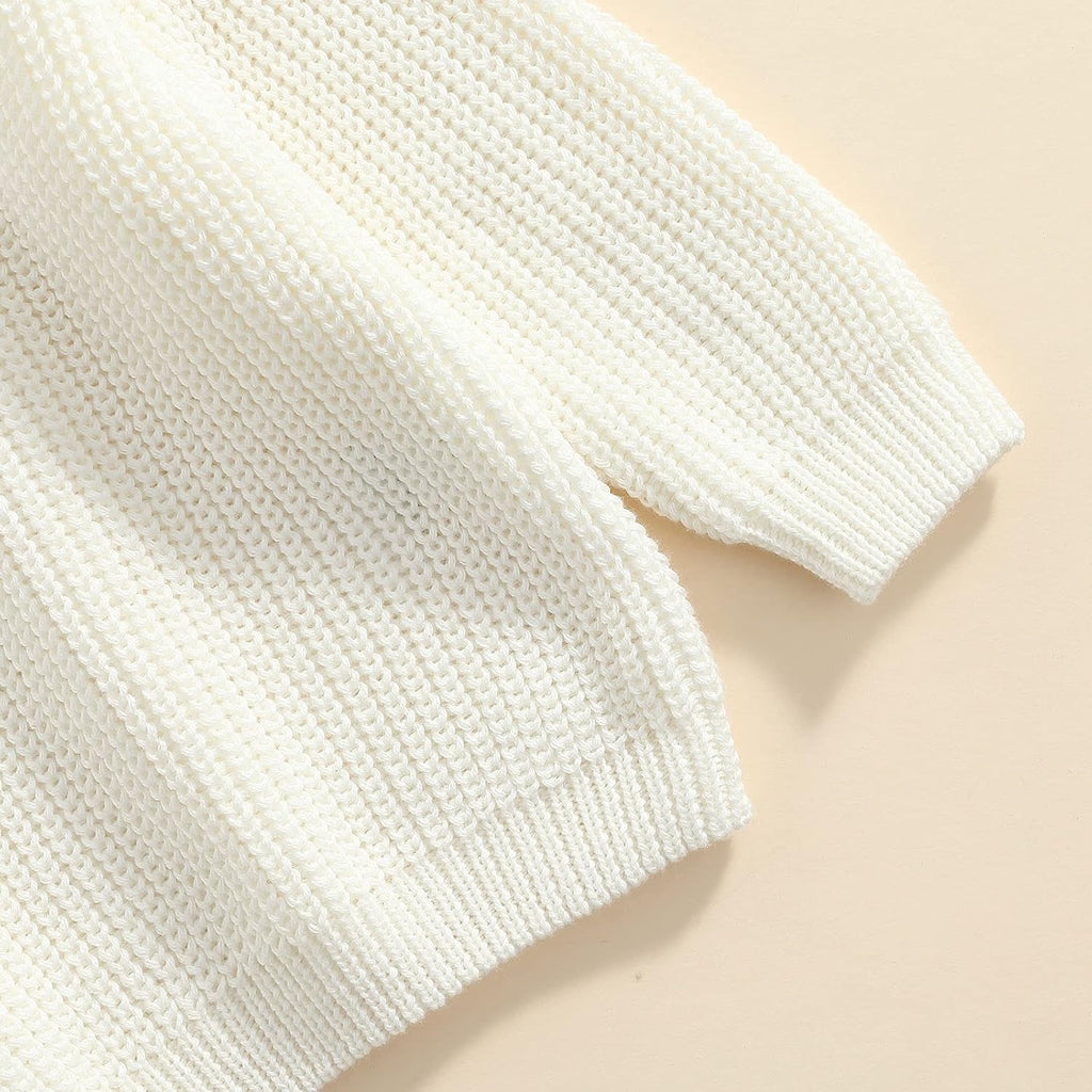 Newborn Baby Boy Girl Knit Sweater Long Sleeve Solid Winter Warm Sweatshirt Top Outfit Infant Toddler Fall Clothes