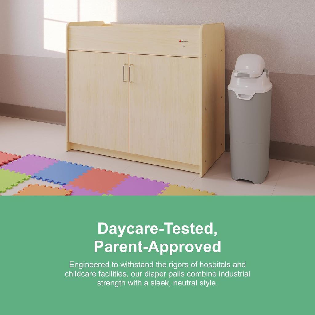 Tall Diaper Pail with Airtight Lid, Sand