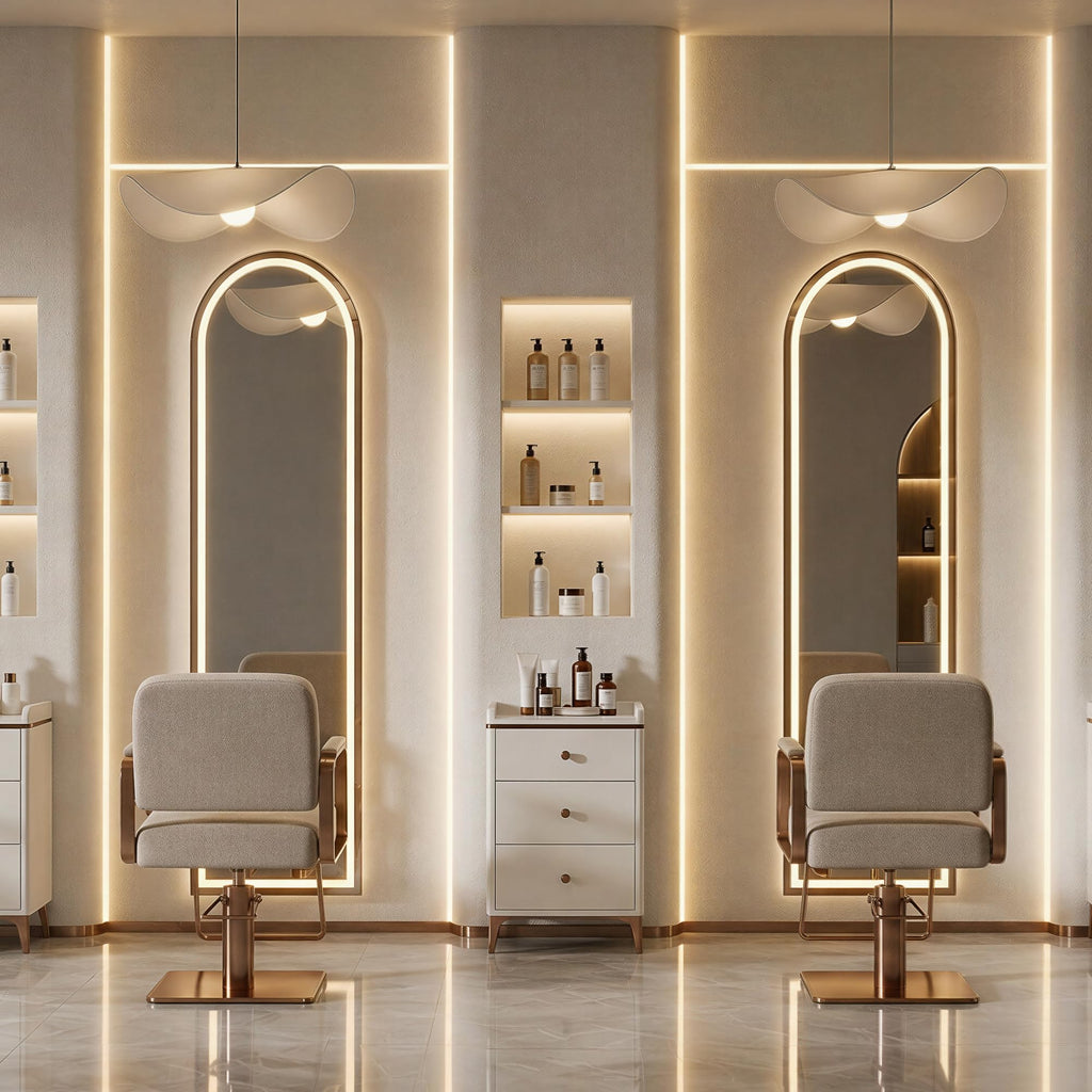 Full Length Mirror with LED Lights, 60"x16"Floor Mirror with Dimming & 3 Color Lighting, Free Standing Floor Mirrors