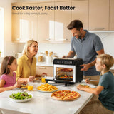 18QT Air Fryer Toaster Oven Combo, 12-in-1 Countertop Convection Airfryer Oven, Adjustable 70 - 450℉ Temperature, Bake