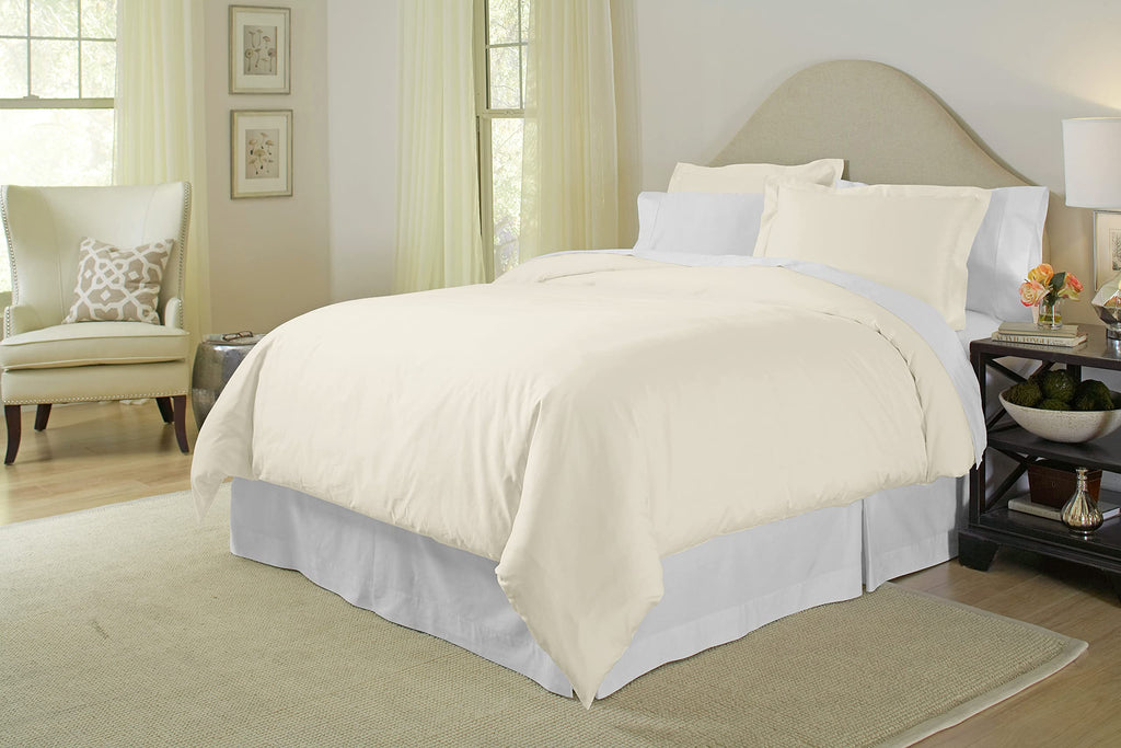 400 Thread Count Deep Pocket 100% Pima Cotton Sheet Set, Ivory, Twin