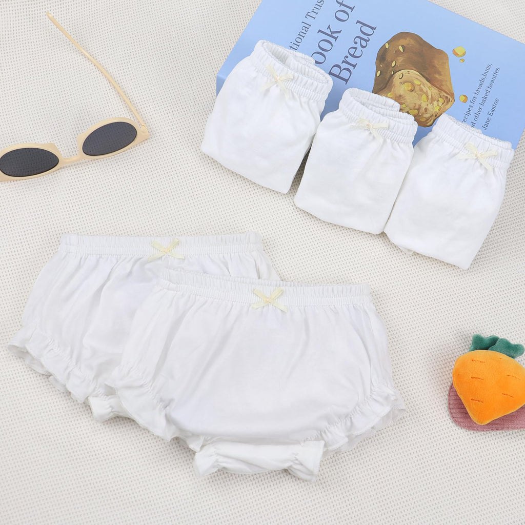 Pack Baby Boys Ruffle Girls Diaper Covers Bloomer Cotton Basic White Shorts Underwear