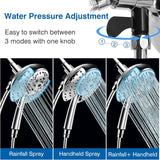 Shower Head with Handheld High Pressure: INAVAMZ Hand Held Shower Head & Rain Shower Head 2-IN-1 Shower Head with 59"