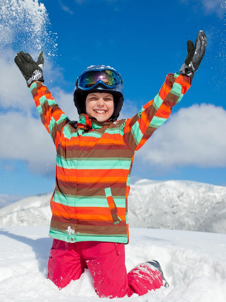 2 Pairs Kids Waterproof Winter Snow Gloves