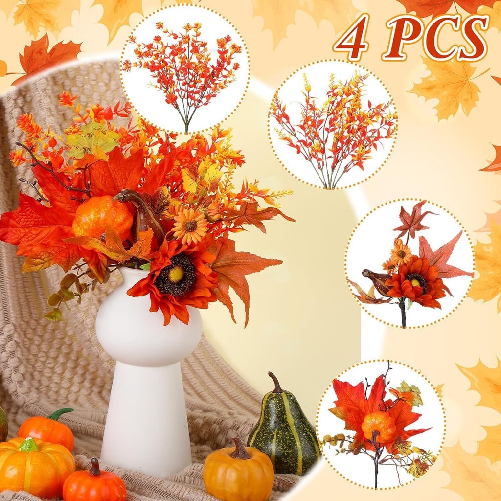 Rattan Cornucopia Basket Thanksgiving Fall Table Centerpiece