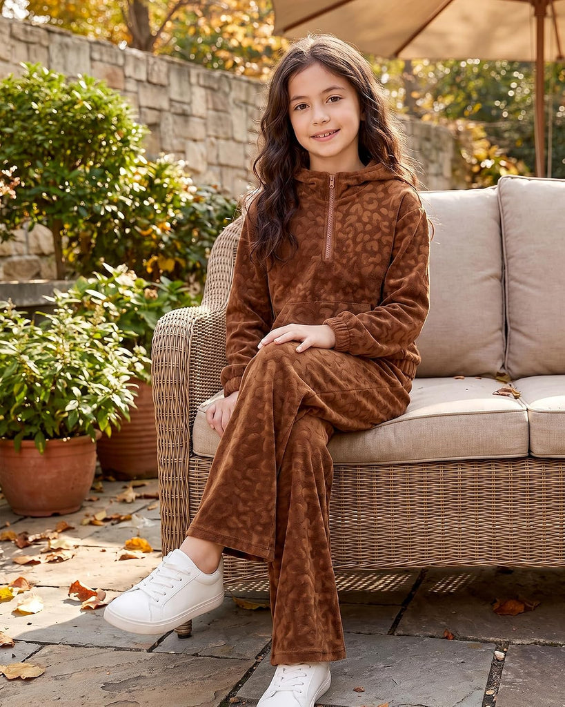 Velour Sweatsuit 2 Piece Hoodie and Sweatpants Outfit