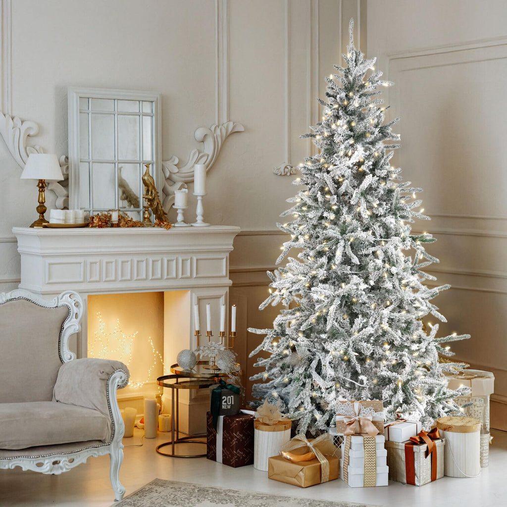 Hill Farm 7.5-Ft Mountain Pine LED Christmas Tree with White LED