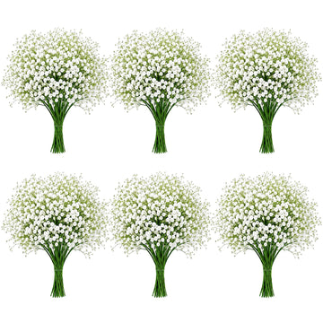 Mavigak 150 Pcs Baby's Breath Artificial Flowers, White Gypsophila