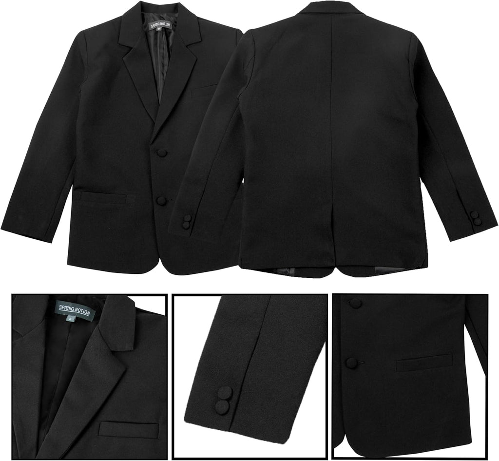 Baby Toddler Boys' Classic Fit Formal Suit Set -Wedding, Ring Bearers, Baptism, and Christening
