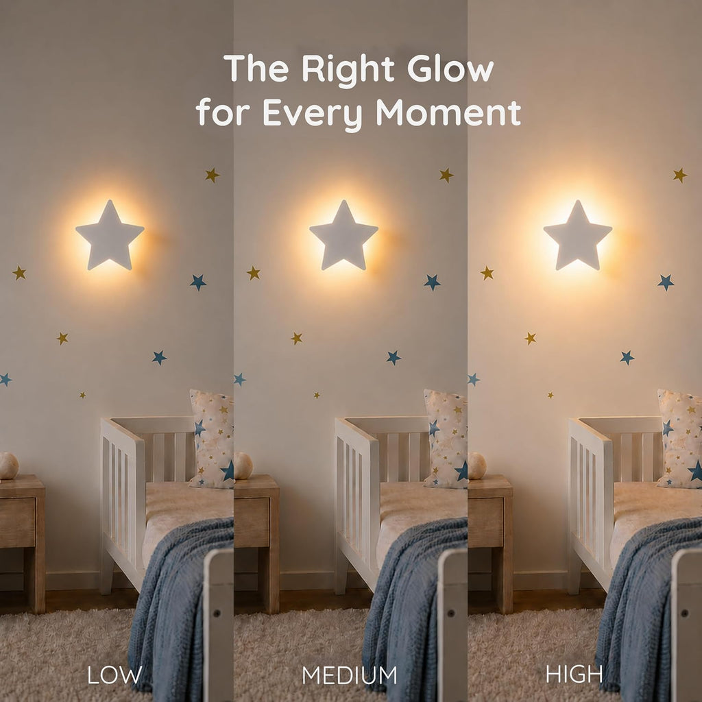 Star Night Light for Moon and Stars Decor - Toddler Night Light