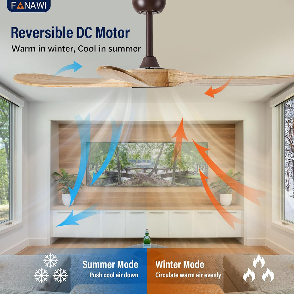 Inspired Maverick Style 72" wood ceiling fan, Oil Rubbed Bronze