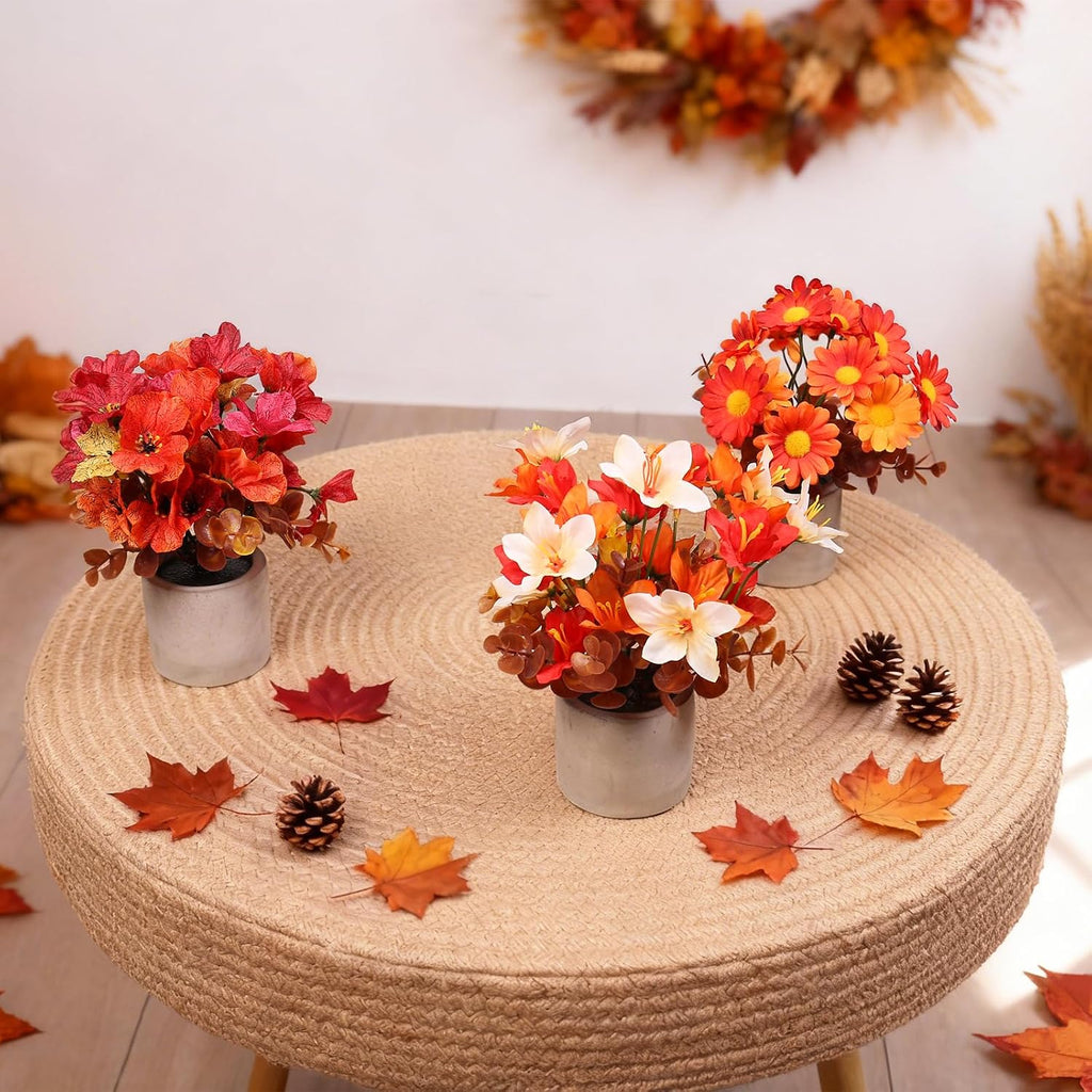 Fall Decor for Thanksgiving Autumn Home Fireplace Holiday Decor - Set of 3