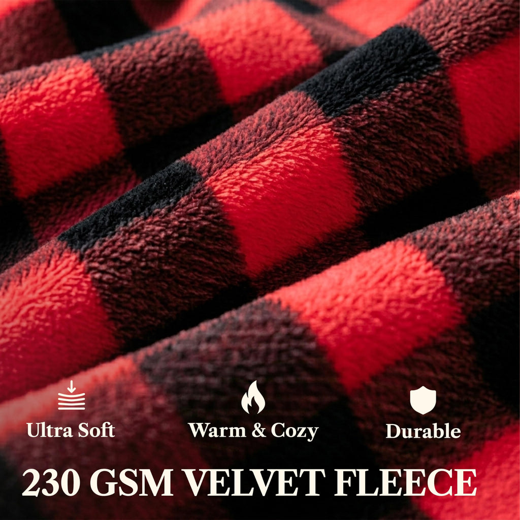 Plaid Red Decorative Throw Pillow Covers Pom Pom 18x18 Set of 2