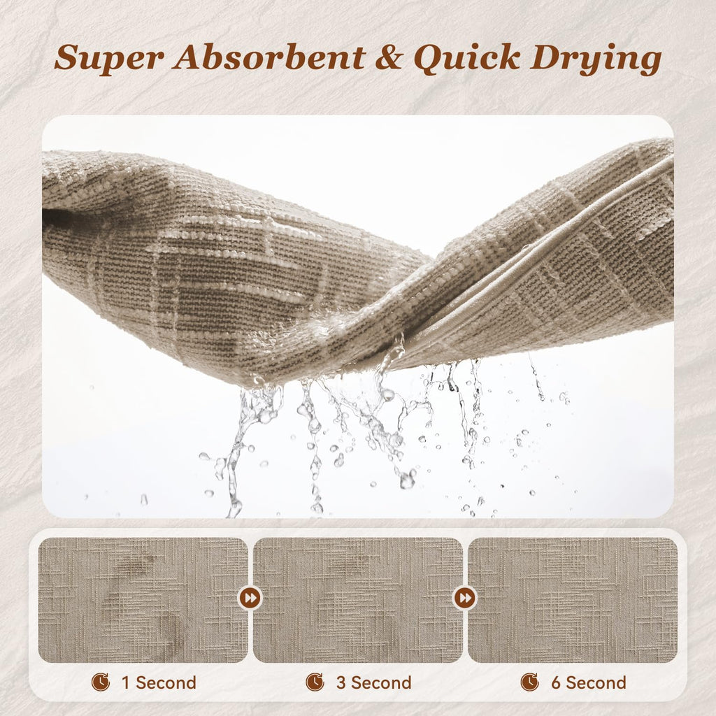 Bath Mat Non Slip Super Absorbent Quick Dry Bath Mats Floor Rubber Backing Washable Bathroom Rugs Modern Woven