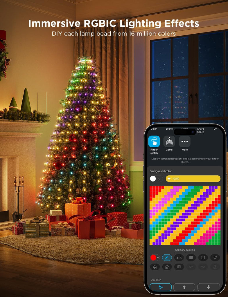 Christmas Tree Lights, 6.6ft × 24 String Lights for Holiday Decor