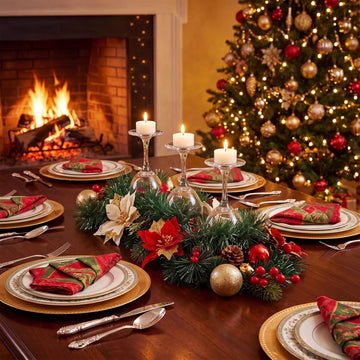 Christmas Table Centerpiece Kit, DIY Wine Glass Decor