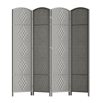 Room Divider Panel, 4 Panel Partition Room Dividers Screen, Grey