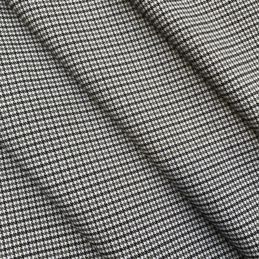 72x59 Inch Brown & White Stretch Houndstooth Fabric Medium Weight