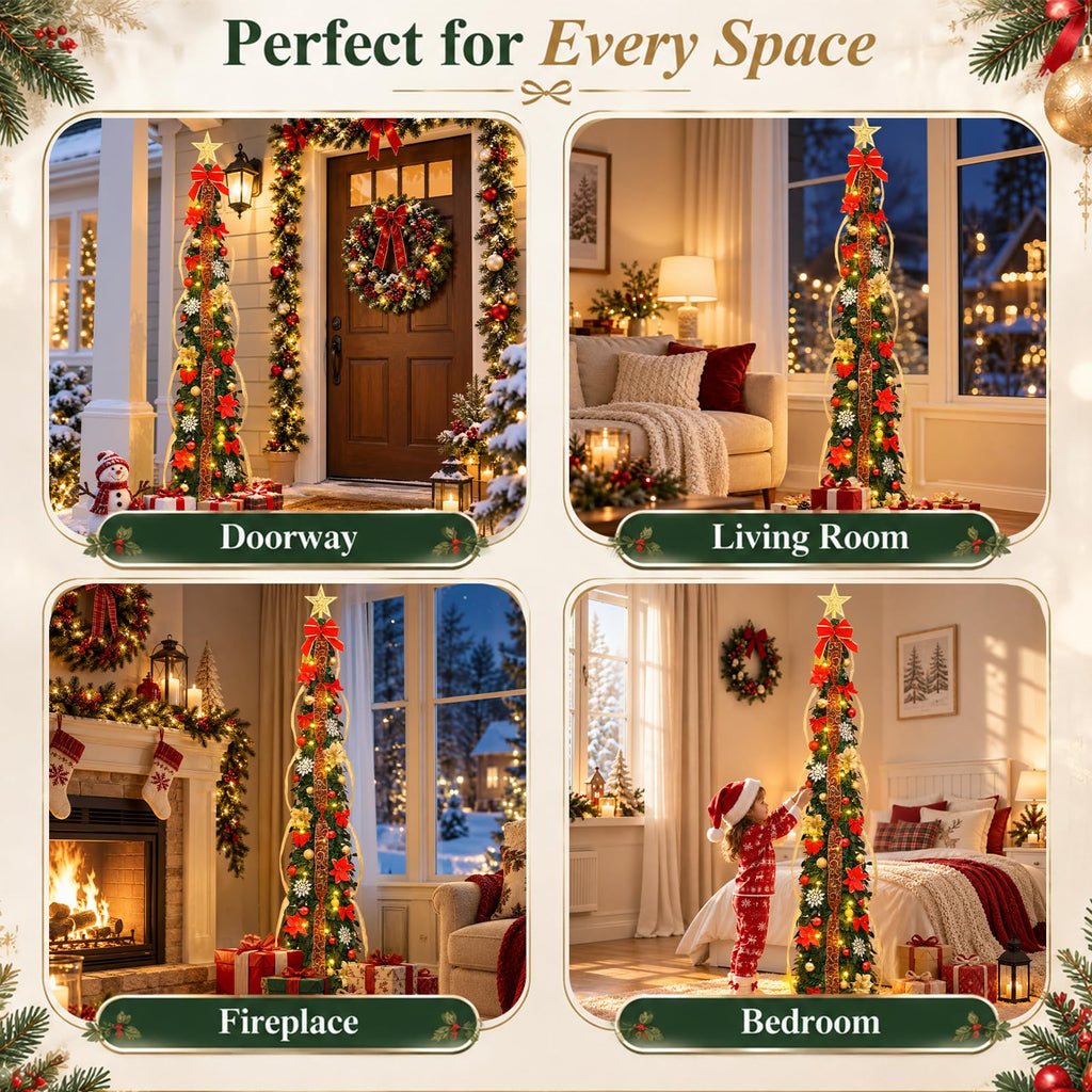 6Ft Pop Up with Lights, Prelit Decorations