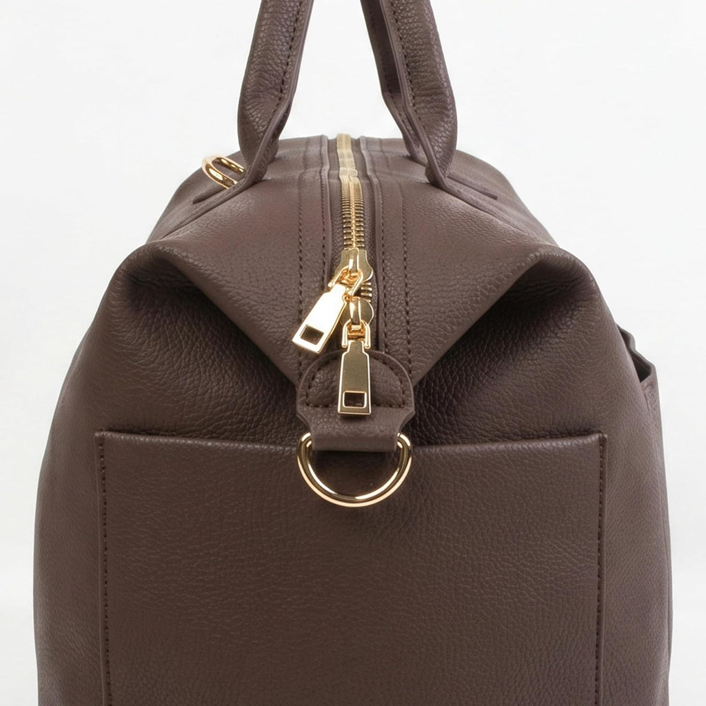 Vegan Leather Diaper Bag Tote
