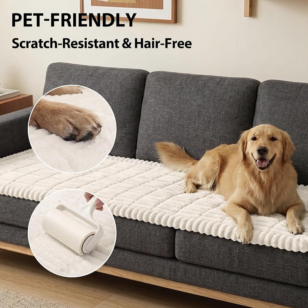 Waterproof Flannel Dog Couch Cover, 27.6" x 59", White