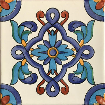 6x6 4 pcs Cordoba Talavera Mexican Tile