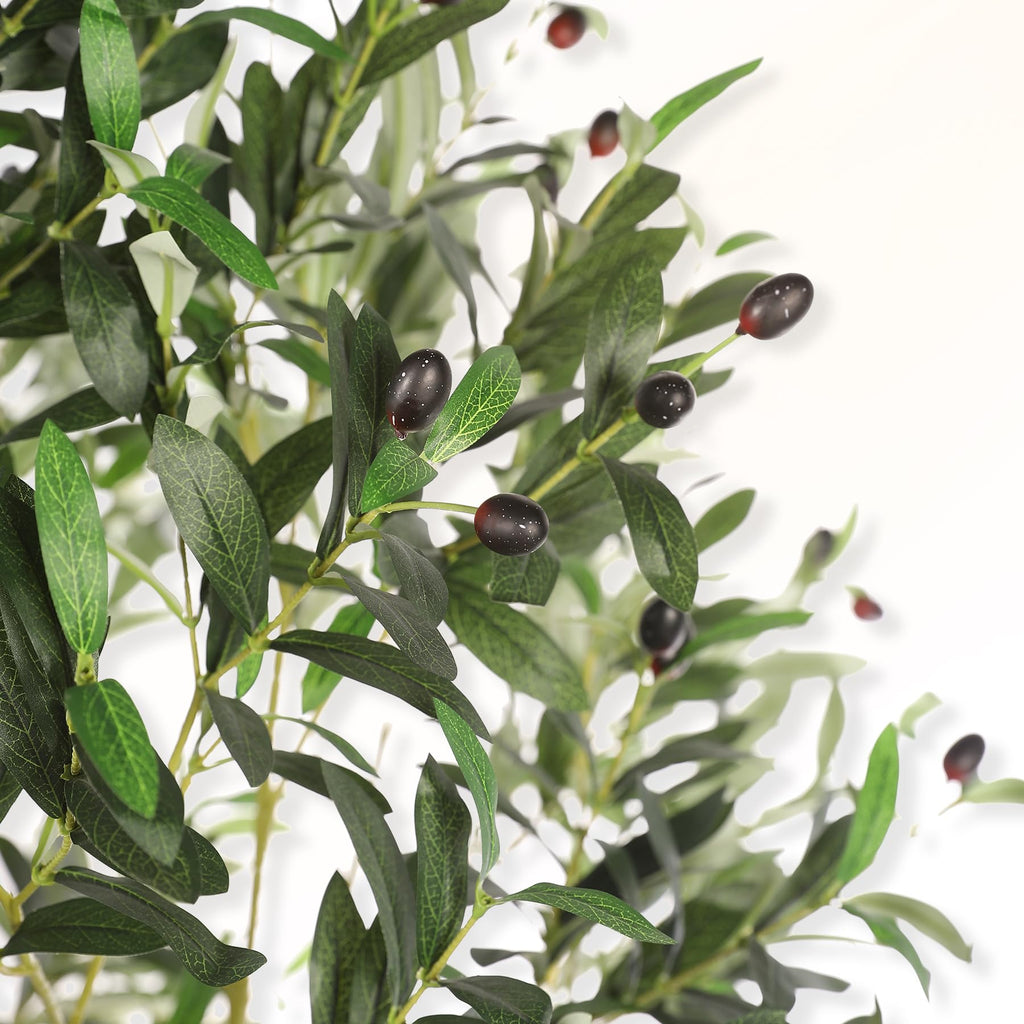 Faux Olive Tree 6ft with Large Olive Branches and Realistic Fruits