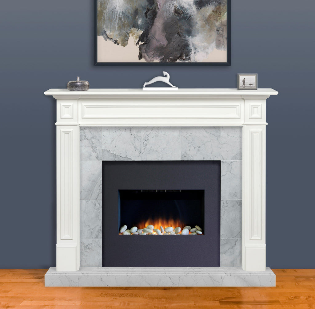 525-48 Mike Fireplace Mantel Surround MDF, 48-Inch, White 48 Inch