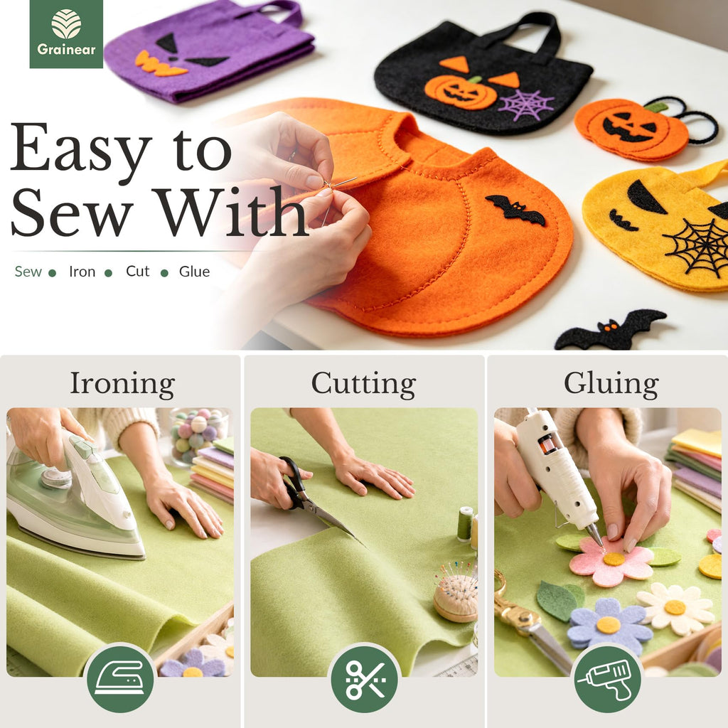 Pumpkin Orange Large Soft Felt Fabric Sheet 72" x 36", 1.6mm Thick